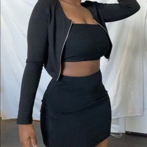 Black 3 piece skirt Set